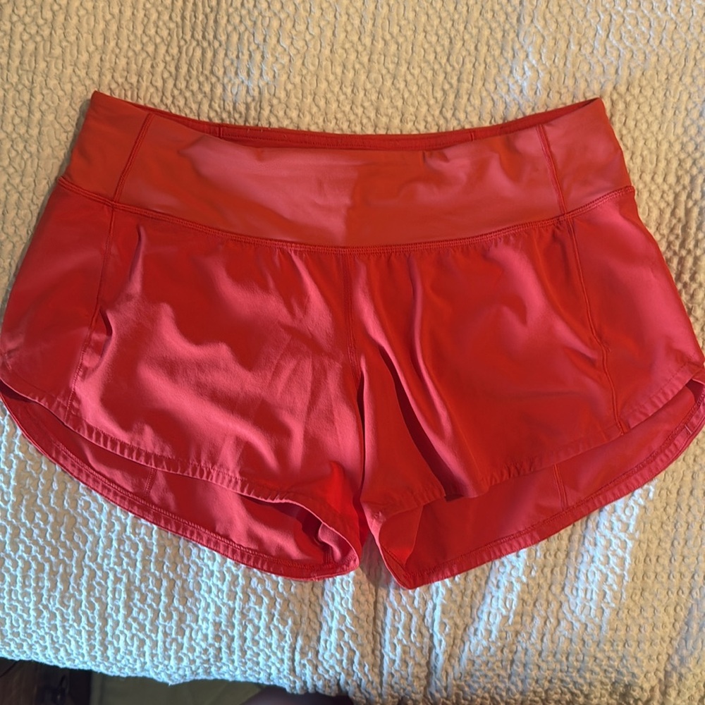 Lululemon speed up Shorts - Red Orange (6tall) - Picture 5 of 8